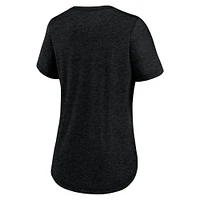 Women's Nike Heather Black Georgia Bulldogs Blitz Tri-Blend T-Shirt