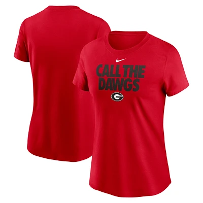 T-shirt Nike rouge Georgia Bulldogs Local Ultimate Chant pour femme