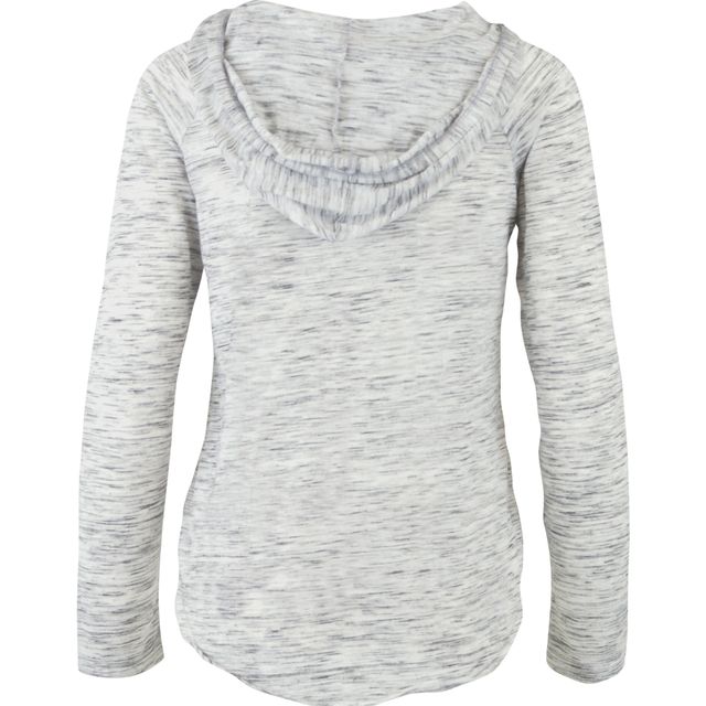 T-shirt à manches longues col en V et lacets Pressbox Georgia Bulldogs pour femme, gris