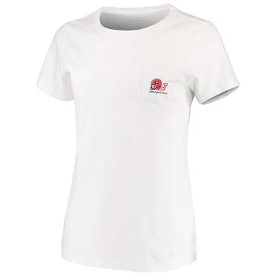 T-shirt à poche pour femme Vineyard Vines Georgia Bulldogs blanc