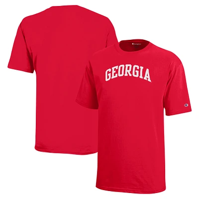 T-shirt Arch de l'équipe des Bulldogs Géorgie, champion jeunes, rouge