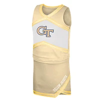 Girls Youth Colosseum Gold Georgia Tech Yellow Jackets Cheerleader Top & Skirt Set