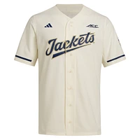Men's adidas  Cream Georgia Tech Yellow Jackets Replica Baseball Jersey