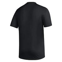Men's adidas  Black Georgia Tech Yellow Jackets Sideline Strategy Glow Pregame T-Shirt
