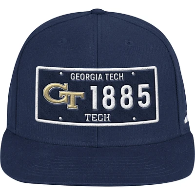 Casquette Snapback pour Homme adidas Georgia Tech Yellow Jackets Bleu Marine