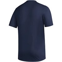 Men's adidas  Navy Georgia Tech Yellow Jackets Fadeaway Basketball Pregame AEROREADY T-Shirt