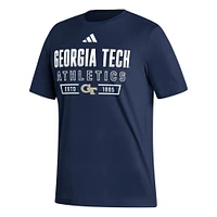 Men's adidas  Navy Georgia Tech Yellow Jackets Head of Class Fresh T-Shirt