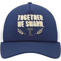 Men's adidas Navy Georgia Tech Yellow Jackets Phrase Foam Front Trucker Adjustable Hat