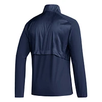 Men's adidas Navy Georgia Tech Yellow Jackets Sideline AEROREADY Raglan Sleeve Quarter-Zip Jacket