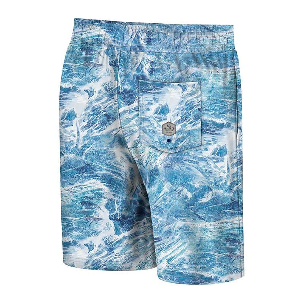 Men's Colosseum Blue Georgia Tech Realtree Aspect Ohana Swim Shorts