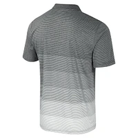 Polo en maille rayé pour hommes, gris Colosseum, vestes Georgia Tech jaune