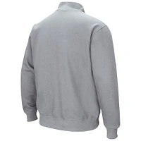 Men's Colosseum Heathered Gray Georgia Tech Yellow Jackets Tortugas Team Logo Quarter-Zip Jacket