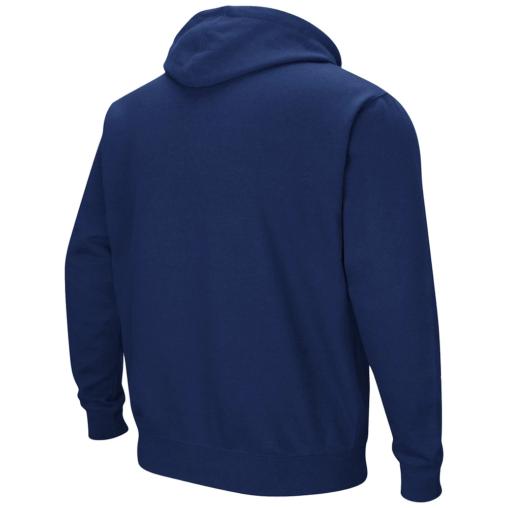 Colosseum Navy Georgia Tech Yellow Jackets Arch and Logo Pull à capuche pour hommes