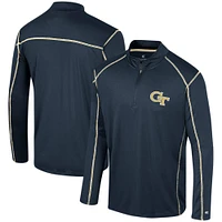 Men's Colosseum Navy Georgia Tech Yellow Jackets Cameron Quarter-Zip Windshirt