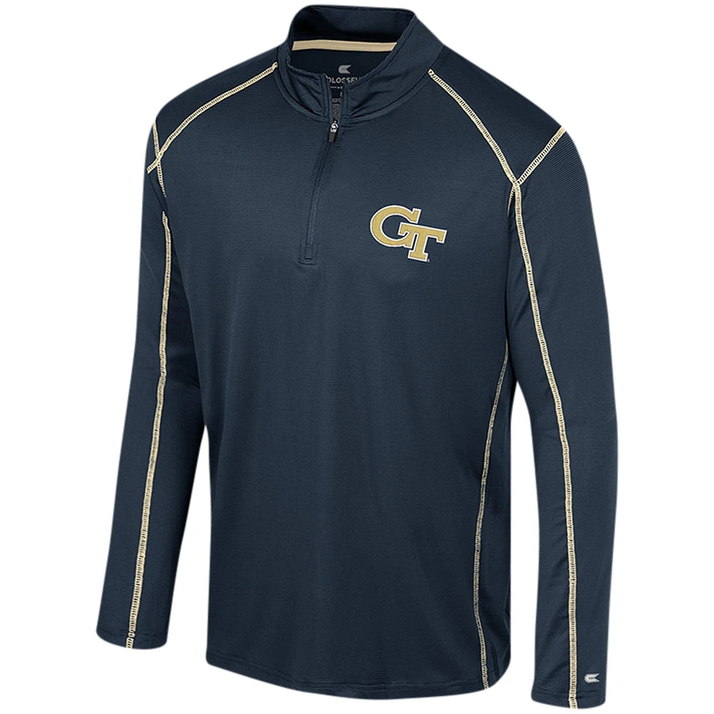 Men's Colosseum Navy Georgia Tech Yellow Jackets Cameron Quarter-Zip Windshirt