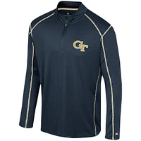 Men's Colosseum Navy Georgia Tech Yellow Jackets Cameron Quarter-Zip Windshirt