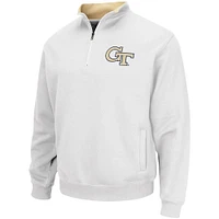 Men's Colosseum White Georgia Tech Yellow Jackets Tortugas Logo Quarter-Zip Jacket