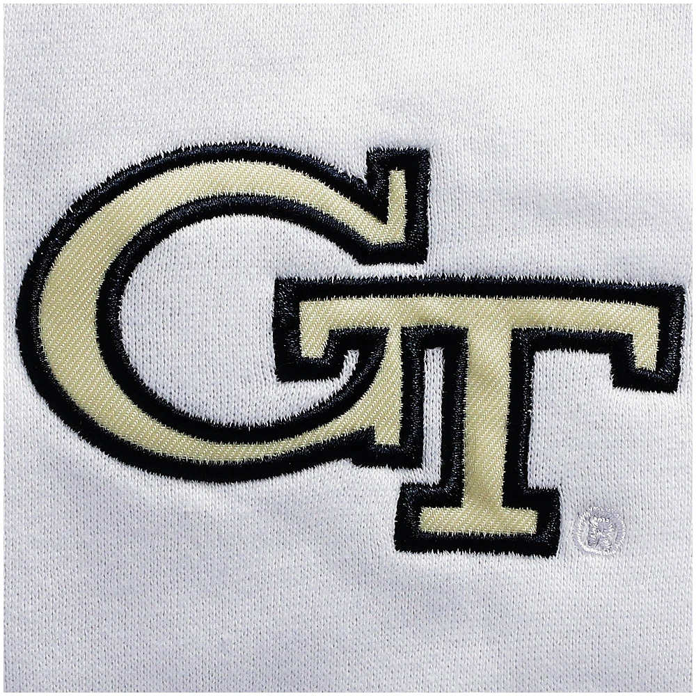Men's Colosseum White Georgia Tech Yellow Jackets Tortugas Logo Quarter-Zip Jacket