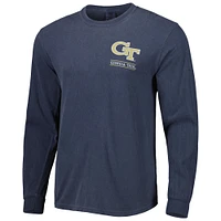 Men's Navy Georgia Tech Yellow Jackets Circle Campus Scene Long Sleeve T-Shirt