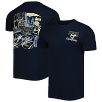 T-shirt pour homme bleu marine Georgia Tech Yellow Jackets Vintage Through the Years Two-Hit