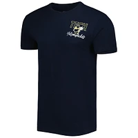 T-shirt pour homme bleu marine Georgia Tech Yellow Jackets Vintage Through the Years Two-Hit