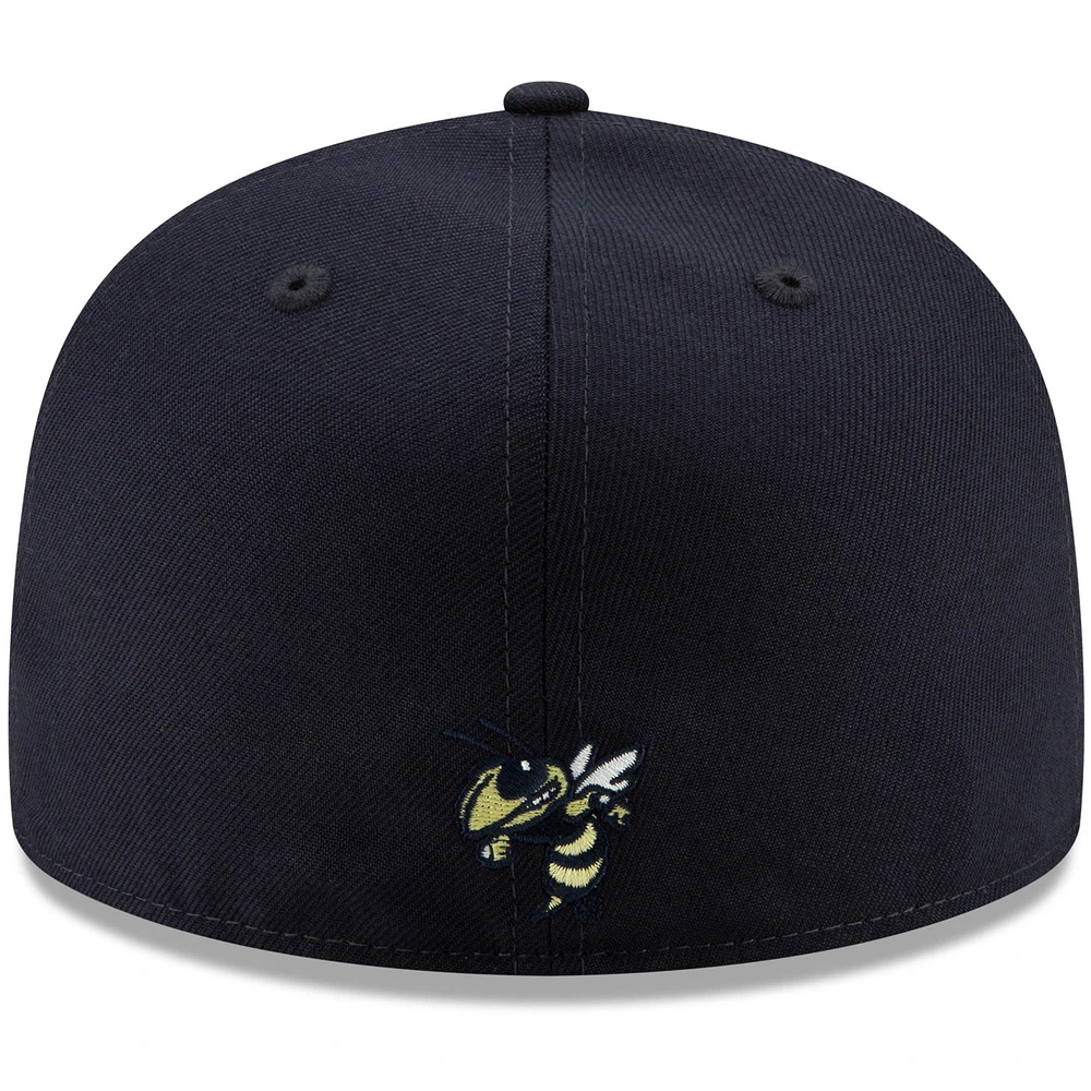 Men's New Era Navy Georgia Tech Yellow Jackets Primary Team Logo Basic 59FIFTY Fitted Hat