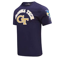 Men's Pro Standard Navy Georgia Tech Yellow Jackets Classic Stacked Logo T-Shirt