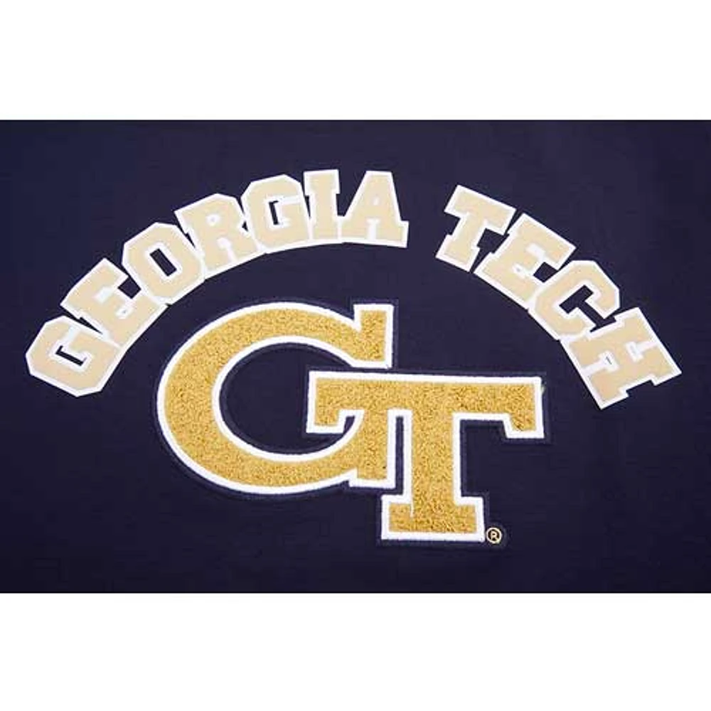 Men's Pro Standard Navy Georgia Tech Yellow Jackets Classic Stacked Logo T-Shirt