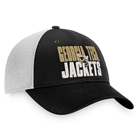 Men's Top of the World Black/White Georgia Tech Yellow Jackets Stockpile Trucker Snapback Hat