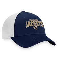 Men's Top of the World Navy/White Georgia Tech Yellow Jackets Breakout Trucker Snapback Hat