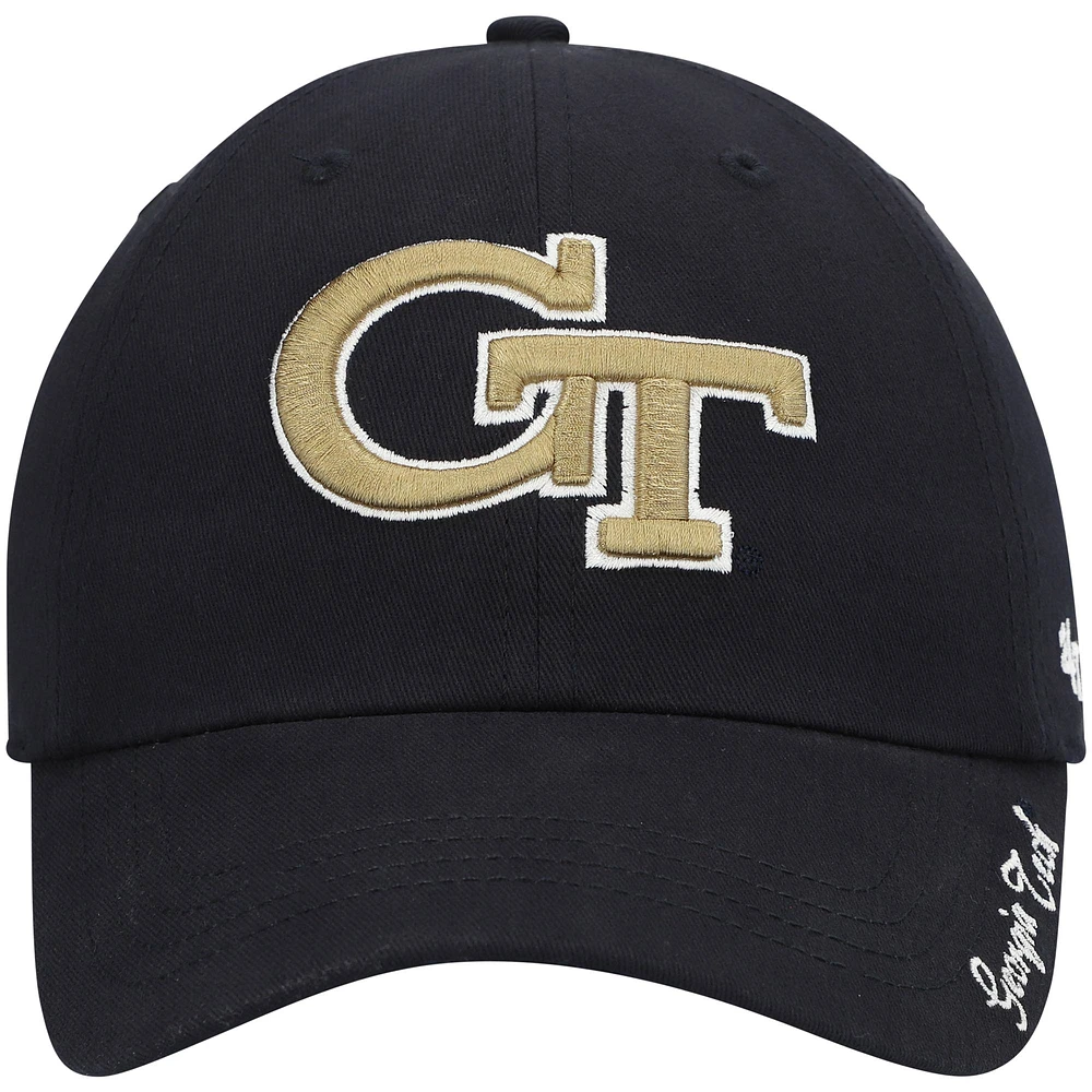 Women's '47 Navy Georgia Tech Yellow Jackets Miata Clean Up Logo Adjustable Hat