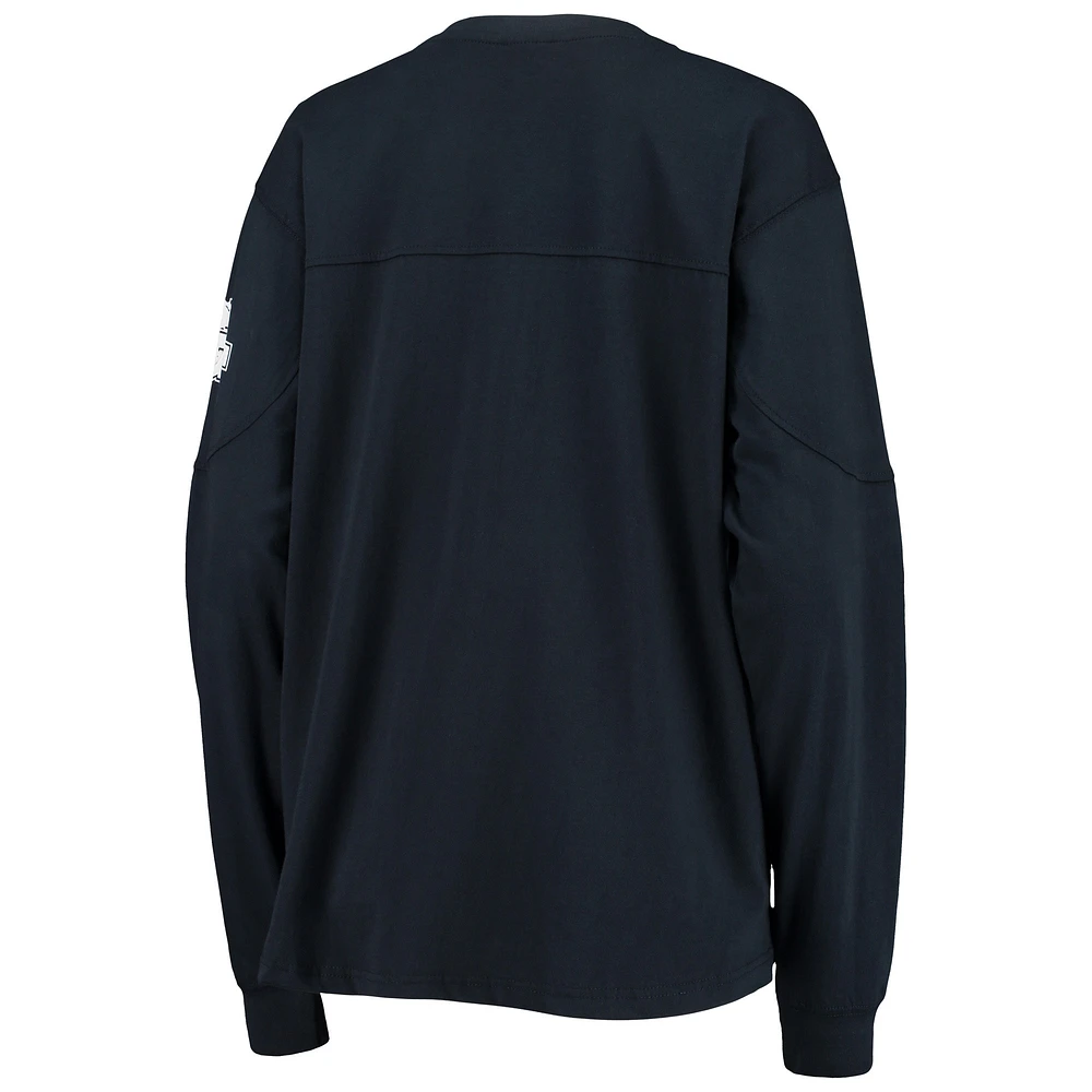 Women's Pressbox Navy Georgia Tech Yellow Jackets Edith Long Sleeve T-Shirt