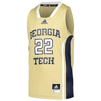 Youth adidas #22 Gold Georgia Tech Yellow Jackets Swingman Jersey
