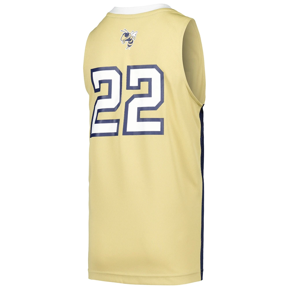 Youth adidas #22 Gold Georgia Tech Yellow Jackets Swingman Jersey