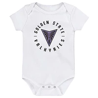 Newborn & Infant  White Golden State Valkyries Circle Bodysuit