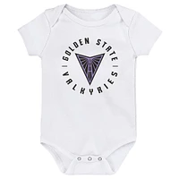 Newborn & Infant  White Golden State Valkyries Circle Bodysuit