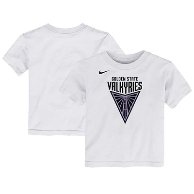 T-shirt Nike blanc avec logo principal Golden State Valkyries pour tout-petit
