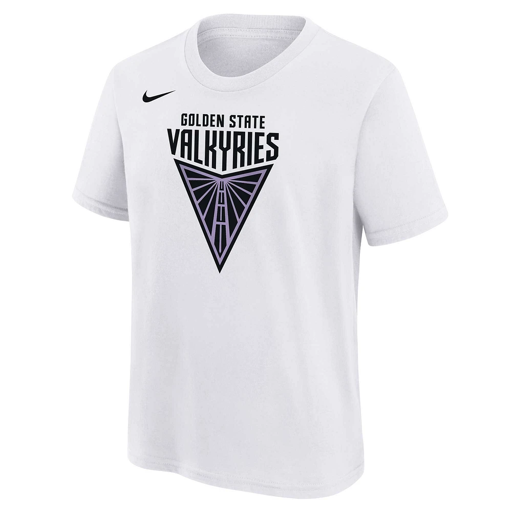 Youth Nike  White Golden State Valkyries Primary Logo T-Shirt