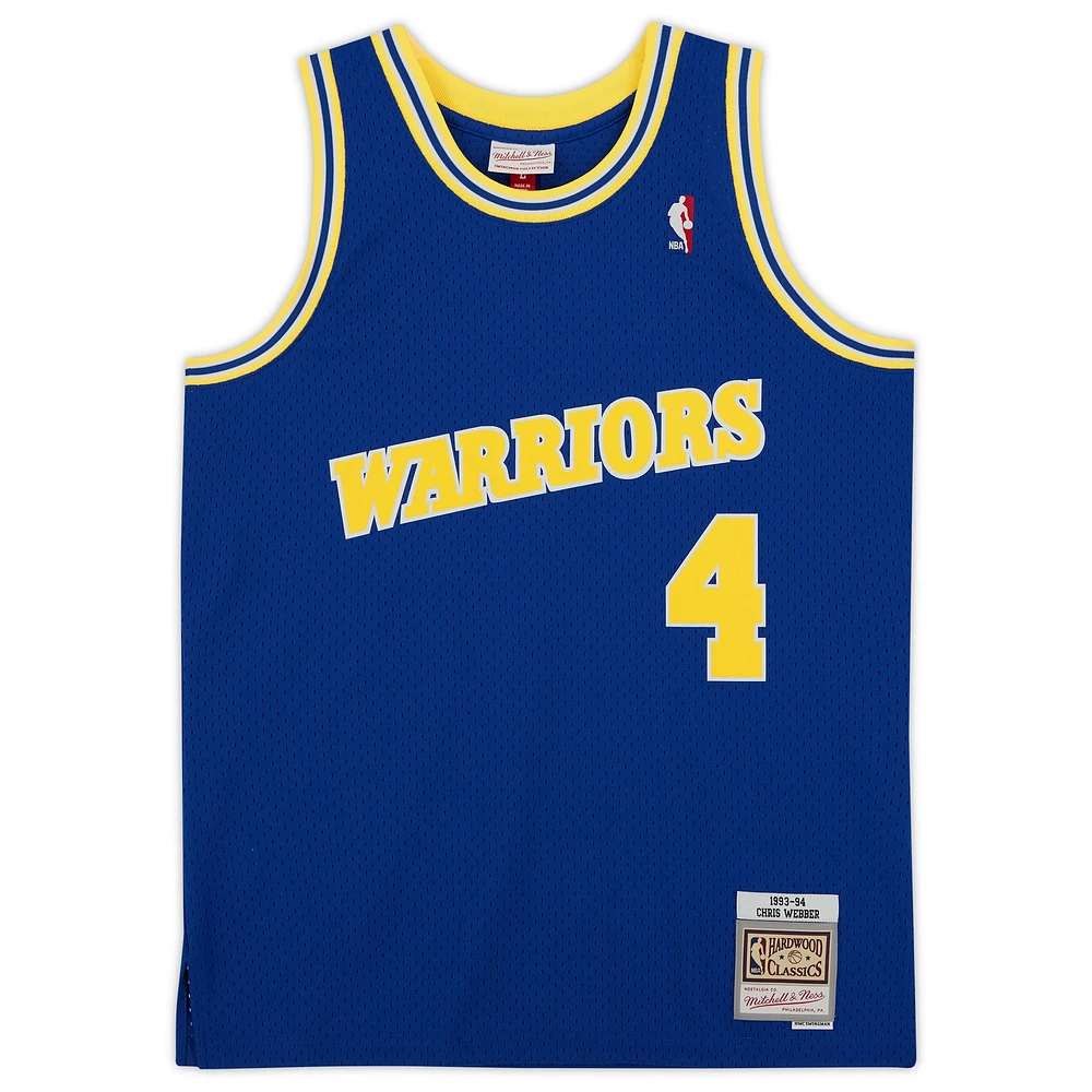 Chris Webber Golden State Warriors Autographed Royal 1993-94 Mitchell & Ness Swingman Jersey