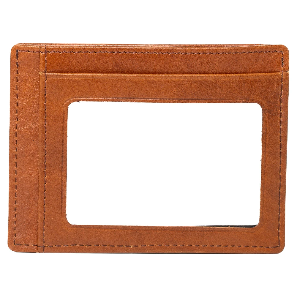 Lusso Brown Golden State Warriors Sanford Front Pocket Wallet with Money Clip