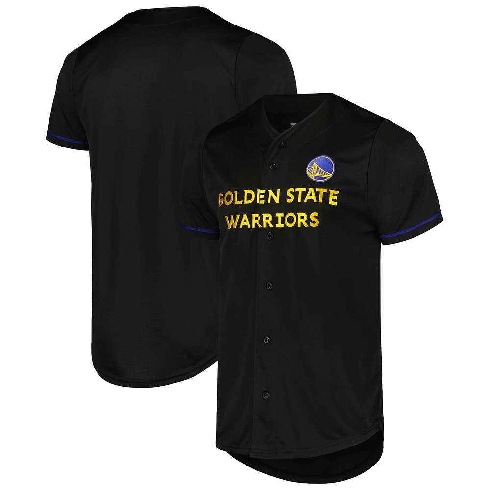 Men's Fanatics Black Golden State Warriors Pop Baseball Jersey