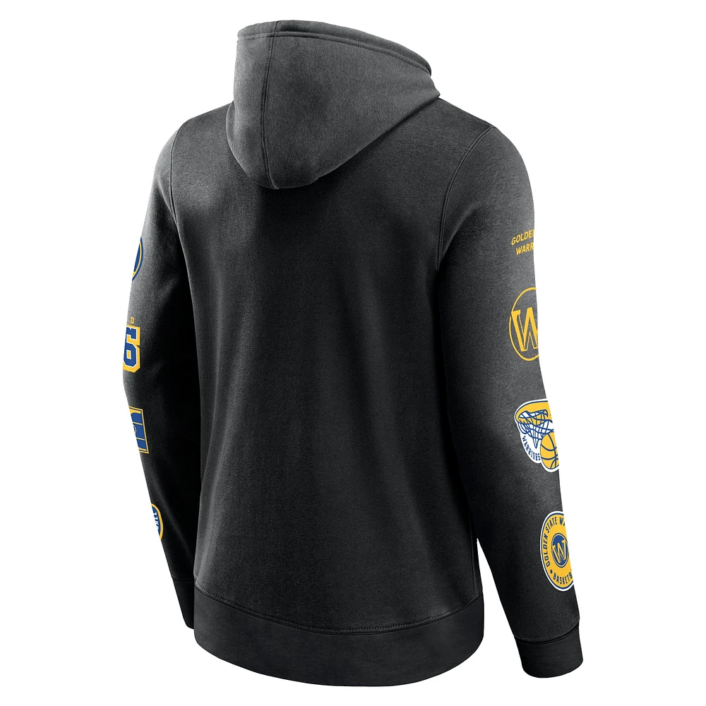 Men's Fanatics Black Golden State Warriors Wild Winner Pullover Hoodie