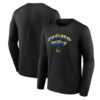 T-shirt à manches longues Fanatics Golden State Warriors pour hommes, héritage japonais