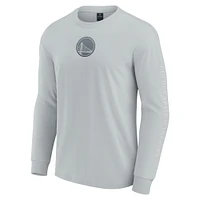 Men's Fanatics Gray Golden State Warriors Elements Strive Long Sleeve T-Shirt