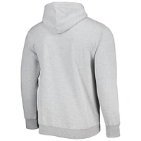 Men's Fanatics Heather Gray Golden State Warriors Wordmark French Terry Pullover Hoodie