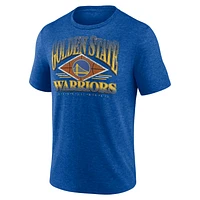 Men's Fanatics Heather Royal Golden State Warriors True Classics Power Phase Tri-Blend T-Shirt
