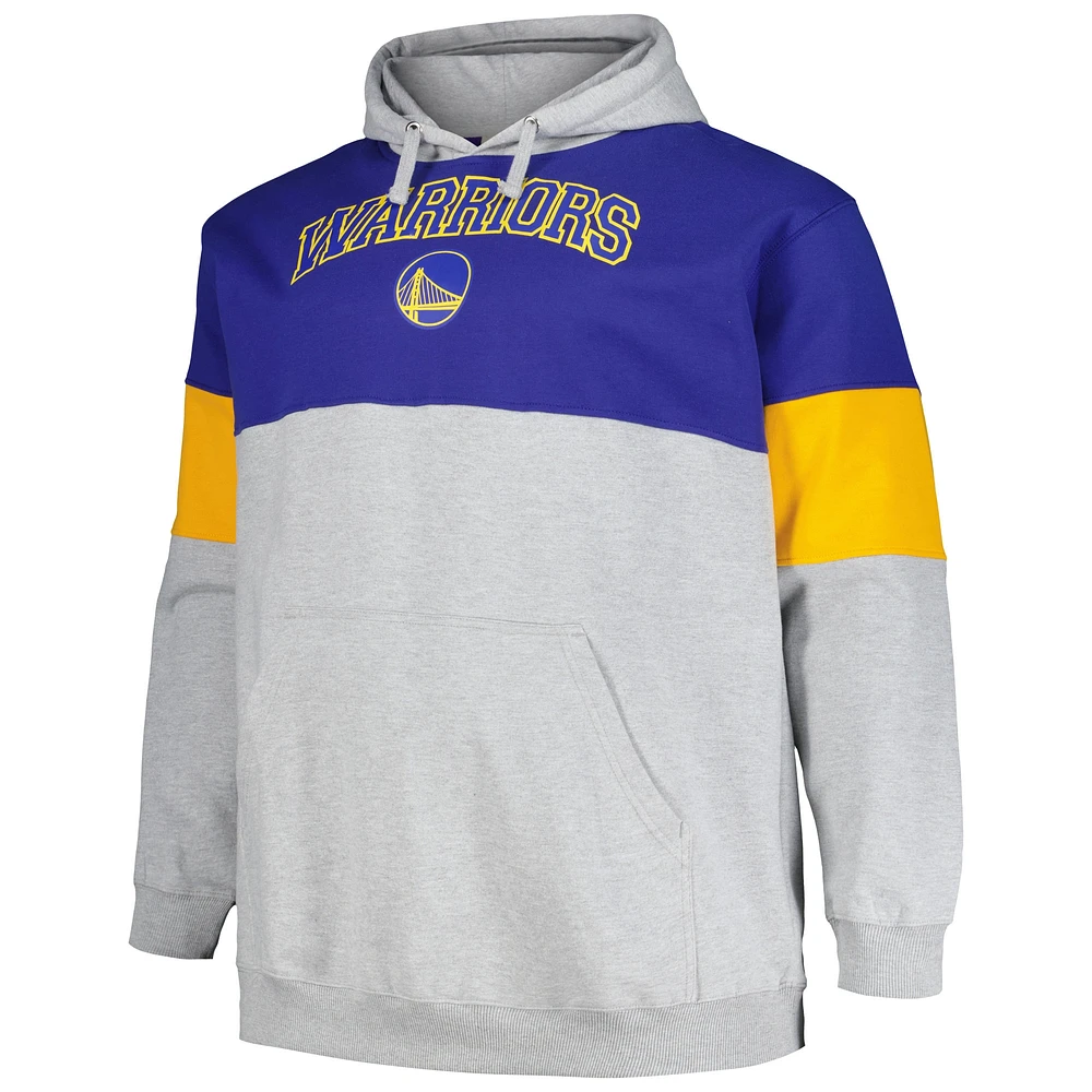 Men's Fanatics Royal/Gold Golden State Warriors Big & Tall Pullover Hoodie