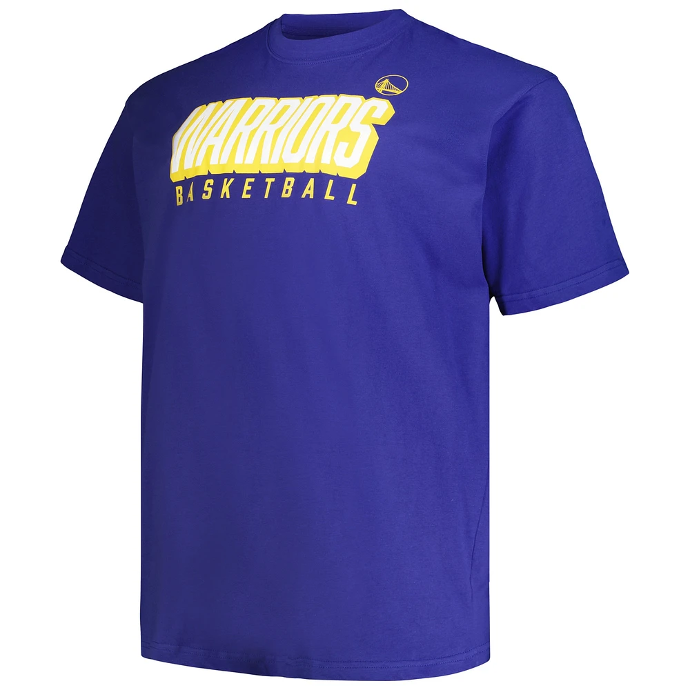 Men's Fanatics Royal/Gold Golden State Warriors Big & Tall Short Sleeve Long T-Shirt Set