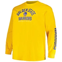 Men's Fanatics Royal/Gold Golden State Warriors Big & Tall Short Sleeve Long T-Shirt Set