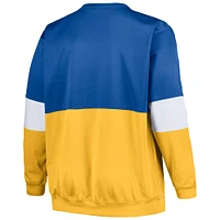Sweat-shirt à capuche Fanatics Royal/Gold Golden State Warriors Big & Tall pour hommes